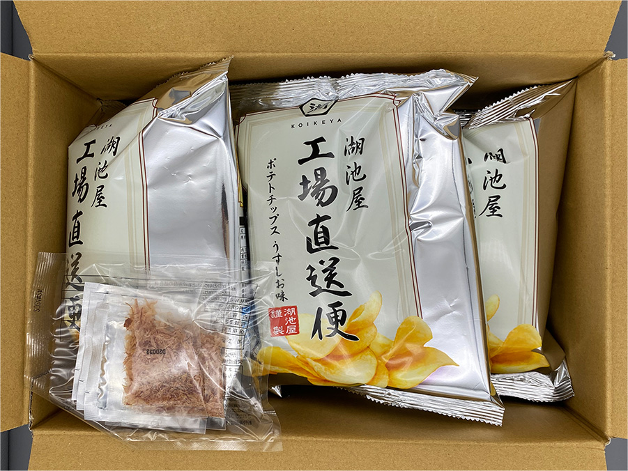 湖池屋の工場直送便　箱画像02
